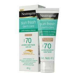 Protetor Solar Facial Neutrogena Sun Fresh Oily Skin Pele Morena FPS 70 40g