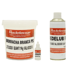 Kit Borracha De Silicone Branca C/ Catalisador Spray Redelub