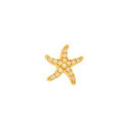 Pingente de ouro feminino 18k estrela do mar