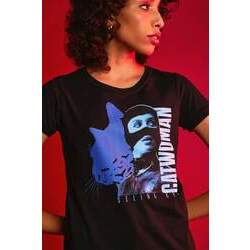 Camiseta Babylook The Batman Catwoman Blue