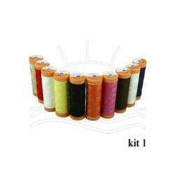 Linha para Costura Laranja - Pacote com 10 Tubos Kit 1