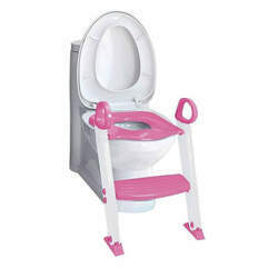 Redutor de Assento Infantil Para Vaso Sanitário Com Degrau Rosa - Clingo