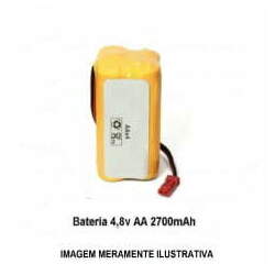 BATERIA 4,8V AA 2700MAH COM CONECTOR JST BEC RECARREGÁVEL