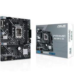 Placa Mãe LGA1700 Asus Prime H610M-E D4, PCIe 4 0, slots M 2 duplos, Ethernet Realtek 1 Gb, DisplayPort, HDMI, portas USB 3 2 Gen 1