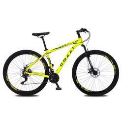 Bicicleta Atalanta Aro 29 Alumínio 21v Câmbio Tras Shimano Freio Mecânico Amarelo Neon - Colli Bike