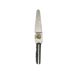 Lixa Diamantada STRIP em Mini Espátula - Ponta LARGA - FINA - AMARELA - Dupla Face - 2,6cm X 4mm - unidade