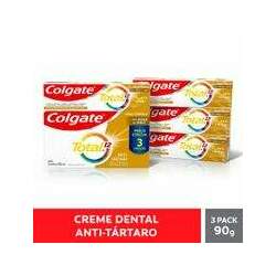 Creme Dental Colgate Total 12 Anti-Tártaro 90g com 3un