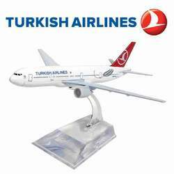 Avião Comercial Turkish Airlines Boeing 777 Metal Miniatura