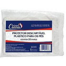 SANTA CLARA Protetor Descartável Plástico para Pés 20 pares (471)