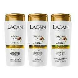 Lacan Argan Oil - Kit Shampoo Condicionador e Leave-in