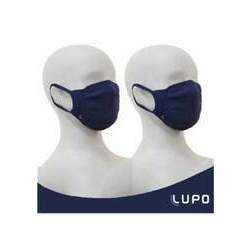 Kit com 2 Máscaras Lupo INFANTIL - Azul Marinho - Zero Costura Bac-Off Pau a Pique