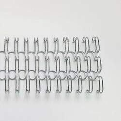 Espiral Wire-o Anel Duplo Prata 5/16 com 10 unidades - Passo 3 x 1
