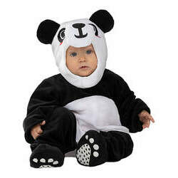 Fato de urso panda para bebé
