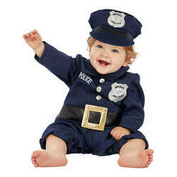 Fato de polícia para bebé