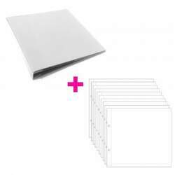 Álbum de Pino Pequeno - 20x20cm 10 Envelopes Plásticos