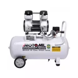 Motocompressor de Ar Odontologico Sem Oleo 2HP 50 Litros 120 Libras com Rodizio 8PCM 220V Motomil CMO 8/50BR
