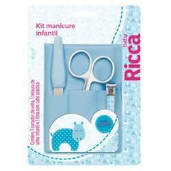 Kit Manicure Infantil Ricca Belliz Azul Cod 1088