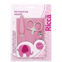Kit Manicure Infantil Ricca Belliz Rosa Cod 742