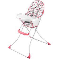 Cadeira Alta de Alimentação Slim Pêssego Rosa (6m ) - Multikids Baby