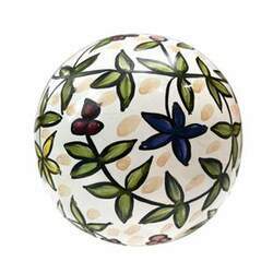 Bola G Decorativa Tema Acoriano ceramica Pintada a mao Arte