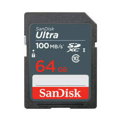 Cartão de Memória SDXC SanDisk Ultra 64GB UHS-I 100MB/s