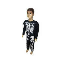 Fantasia Infantil Esqueleto Halloween Longa
