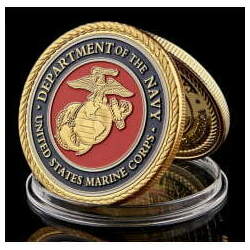 Moeda - Medalha Marines Departament of the Navy - Washington - D C