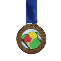 Medalhas De Bronze 60Mm De Raquete De Tênis De Mesa