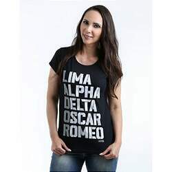 Camiseta Baby Look Feminina Lador Lima Alpha Delta Oscar Romeo