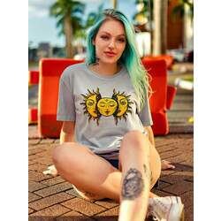 Camiseta Sun Art - Cinza