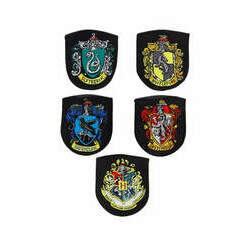 Pack de 5 emblemas Casas Hogwarts - Harry Potter
