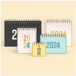 Coleção de capas para Calendário 2024 Aprender Flary