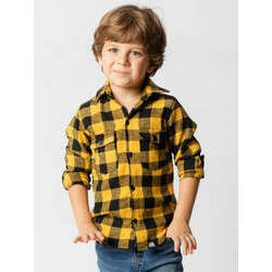 Camisa Xadrez Amarela Infantil
