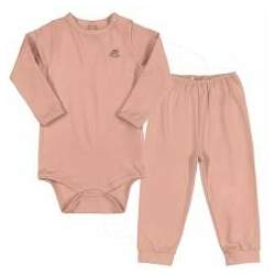 Kit Pijama Térmico Body e Calça Bebê Energy Thermo Dry Rosa Salmão Up Baby