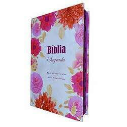 Bíblia ARC Letra Grande Capa Dura Arranjo Floral Índice