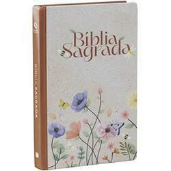 Bíblia Sagrada Flores NAA Letra Normal Capa Dura