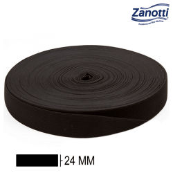 Elástico Chato - Jaraguá 25 - Zanotti - Preto - 24mm - C/25M