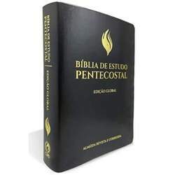 Bíblia de Estudo Pentecostal Edição Global ARC Letra Grande Capa Luxo Preta
