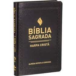 Bíblia Sagrada Slim com Harpa Cristã ARC Letra Normal Preta