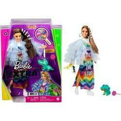 Barbie Extra Doll Casaco Azul Vestido Arco Iris