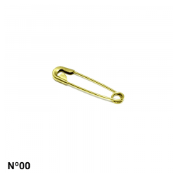 Alfinete de Segurança - Dourado - Nº00 - 2,2cm - C/100und
