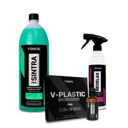 Kit Vitrificação de Plástico SINTRA PRO, Revelax 500ml e V-Plastic Pro Vonixx