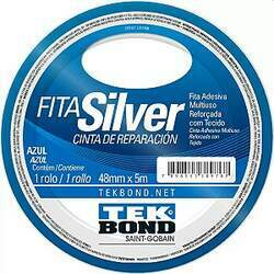 Fita Adesiva Tekbond Silver Tape Azul 48mm x 5m