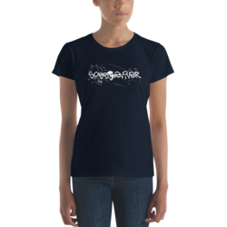 T-Shirt Ride It! Sobbreviver Feminina - Preto e Azul Marinho