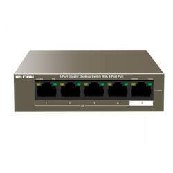 Switch IP-COM, 4 Portas Gigabit 10/100/1000 Mbps PoE 1 Porta Uplink, One Key VLAN - G1105P-4-63W