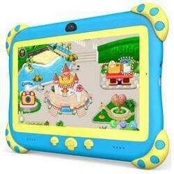 Tablet Infantil 7 Educativo com Controle de Pais, WiFi e Câmera Dupla, Android 10 32GB RAM, YINOCHE, Azul