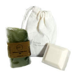 Kit Sabonete de Argila Verde & Cedro 90g Desodorante Sólido Capim-Limão 25g Essência