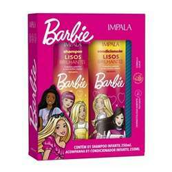 Kit Shampoo Condicionador Impala Barbie 250 ml Lisos Brilhantes