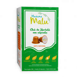 Cápsulas de Chá Hortelã Madame Malu - Compatíveis com Nespresso - 10 un