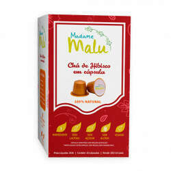 Cápsulas de Chá Hibisco Madame Malu - Compatíveis com Nespresso - 10 un